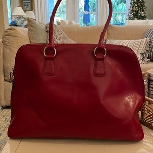 Hobo international red satchel/tote.  Barely used!